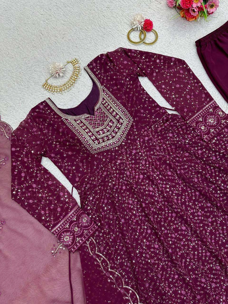 Vardan Ethnic Kd 1471 Faux Georgette Wholesale Anarkali Party Wear Salwar Suit Catalog — Wholesale Salwar Suits, MPA wholesale from Surat - Gallery Image 6